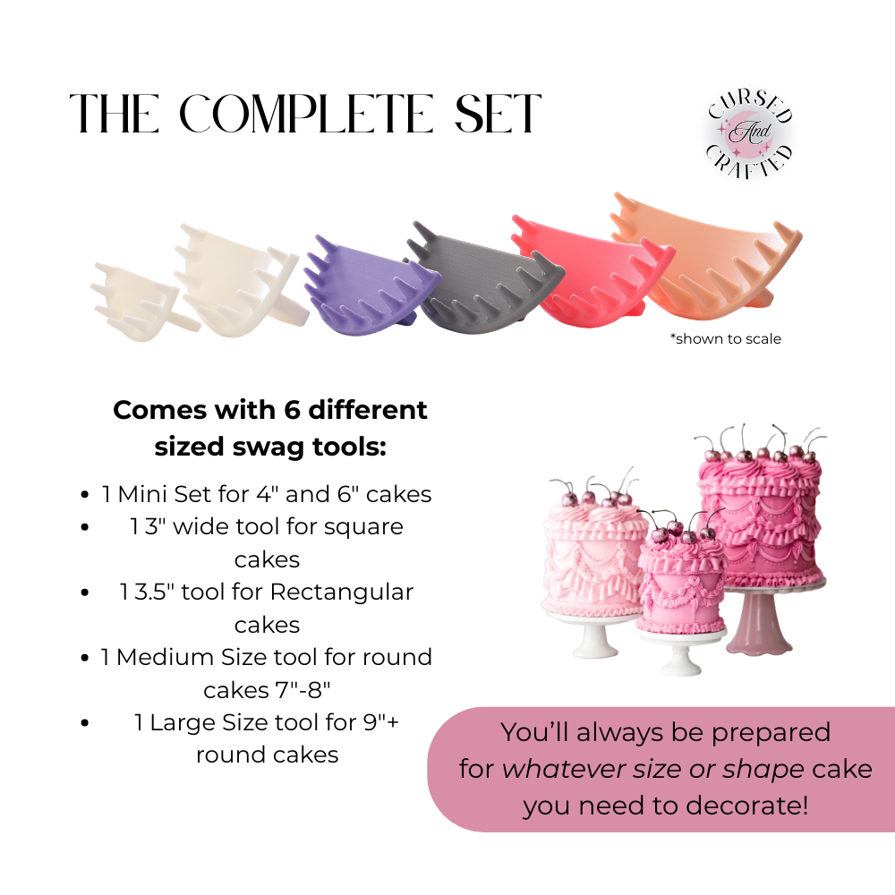 Complete 6 Piece Cake Swag Guide Set
