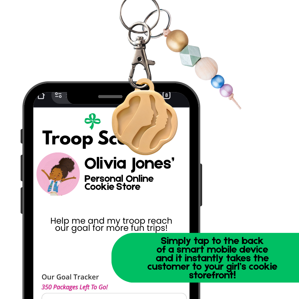 Troop Cookie NFC Scannable Keychain for Cookie Selling